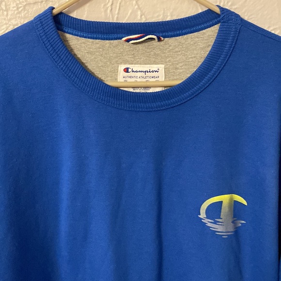 Champion Men’s Blue Fleece Sweatshirt - XL - Picture 5 of 8